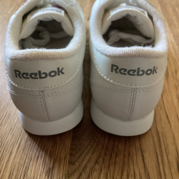 NEW VTG Y2K 1999 REEBOX PRINCESS WHITE LEATHER TENNIS SHOES TERRY LINING 7.5 - Picture 6 of 8